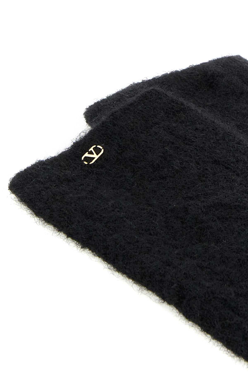 Valentino Garavani Women Black Stretch Mohair Blend Socks