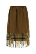 Burberry Women Biscuit Satin Skirt