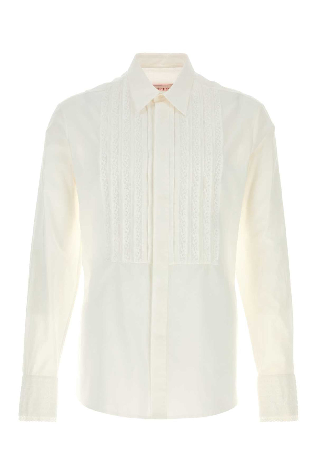 Valentino Garavani Men White Cotton Shirt