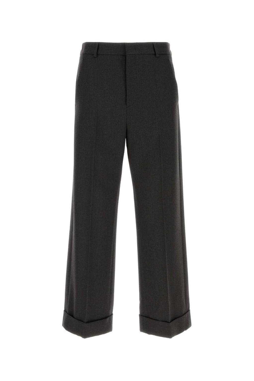 Valentino Garavani Men Charcoal Wool Pant