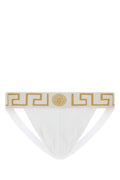 Versace Men White Stretch Cotton Brief