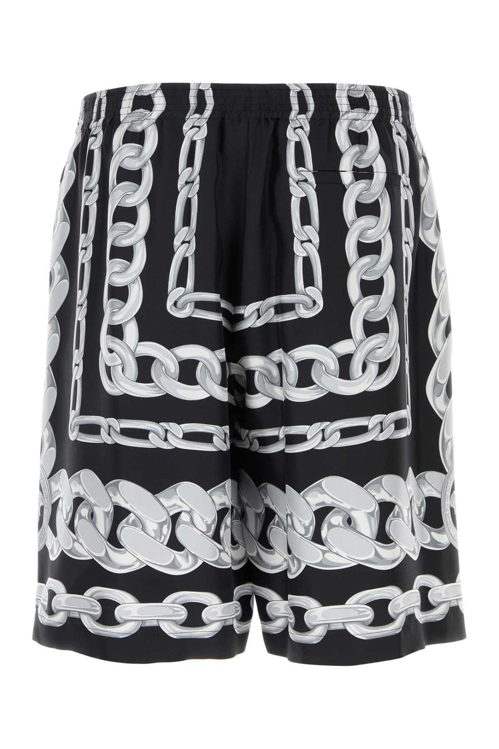 Versace Men Printed Silk Bermuda Shorts