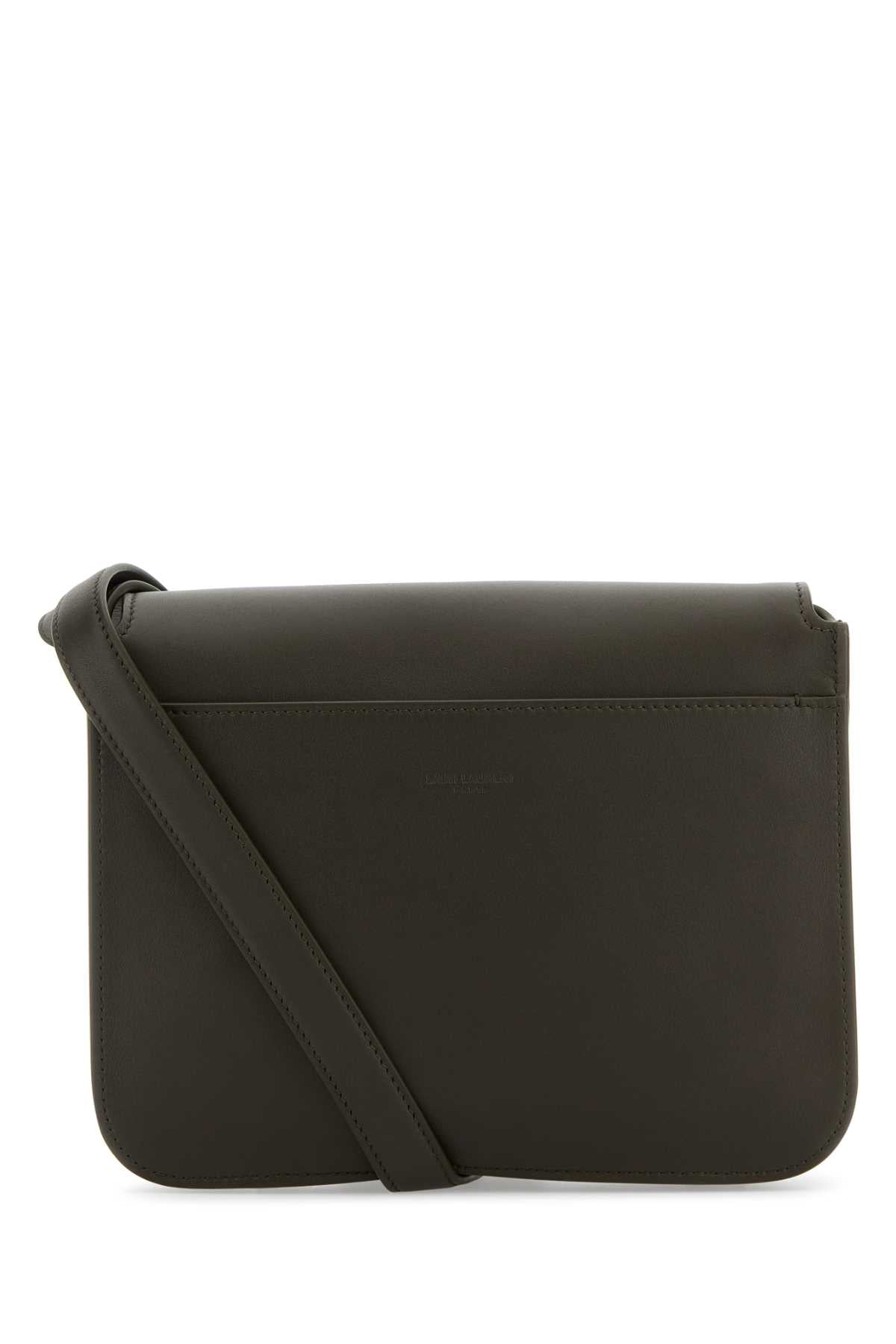 Saint Laurent Women Bottle Green Leather Niki Crossbody Bag