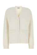 Fendi Women White Cashmere Blend Cardigan