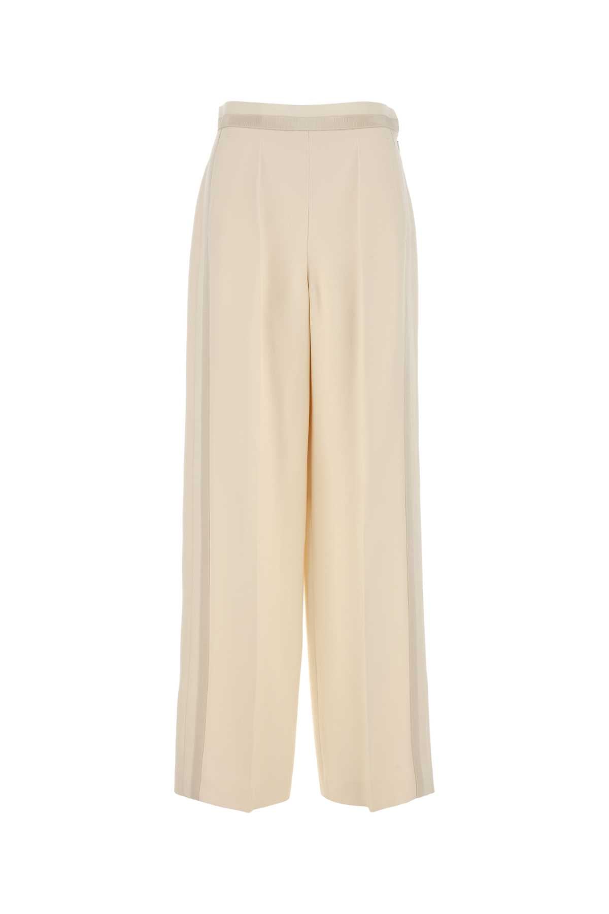 Fendi Women Ivory Wool Blend Pant