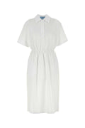 Prada Women White Poplin Shirt Dress