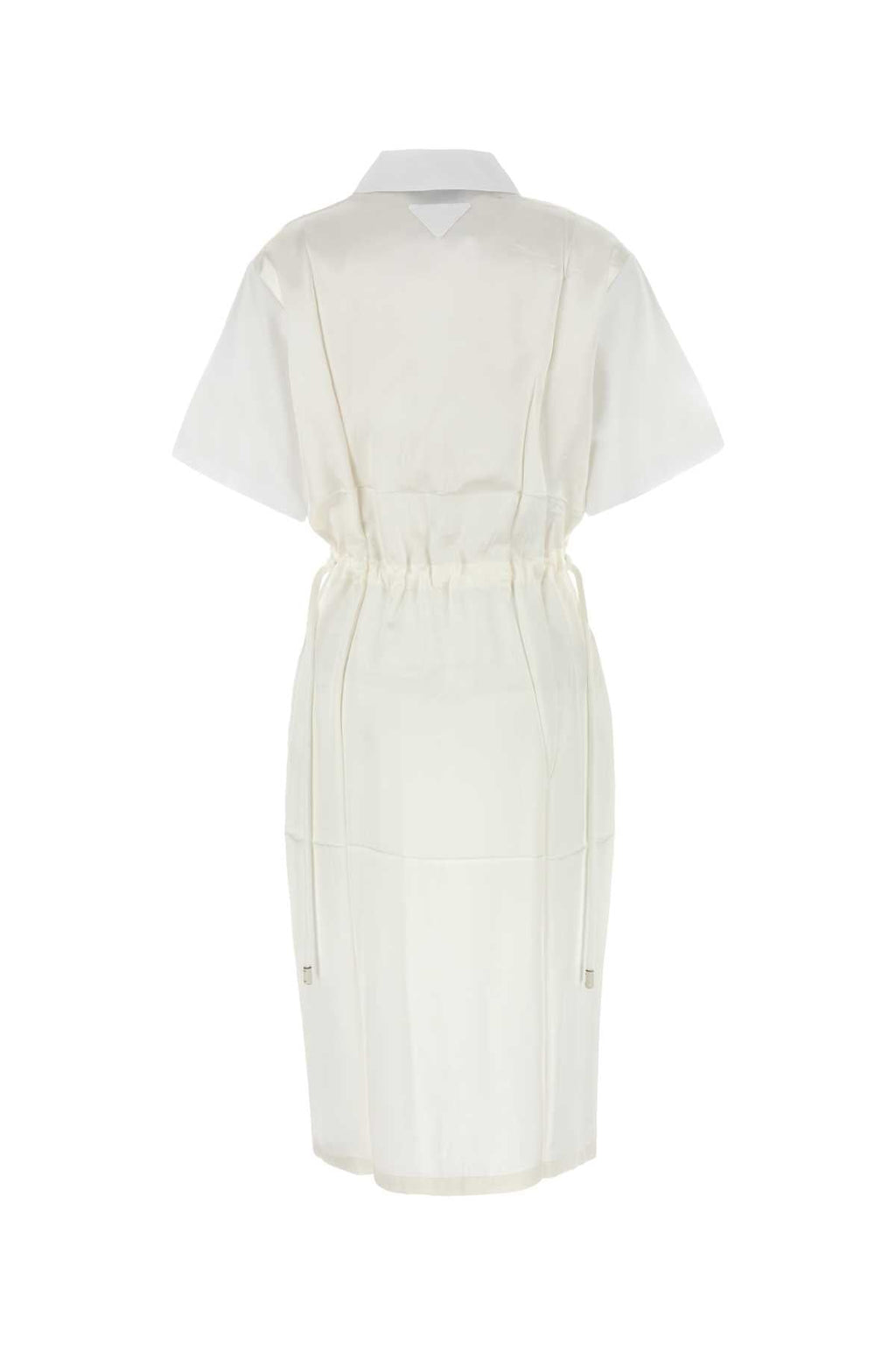 Prada Women White Poplin Shirt Dress