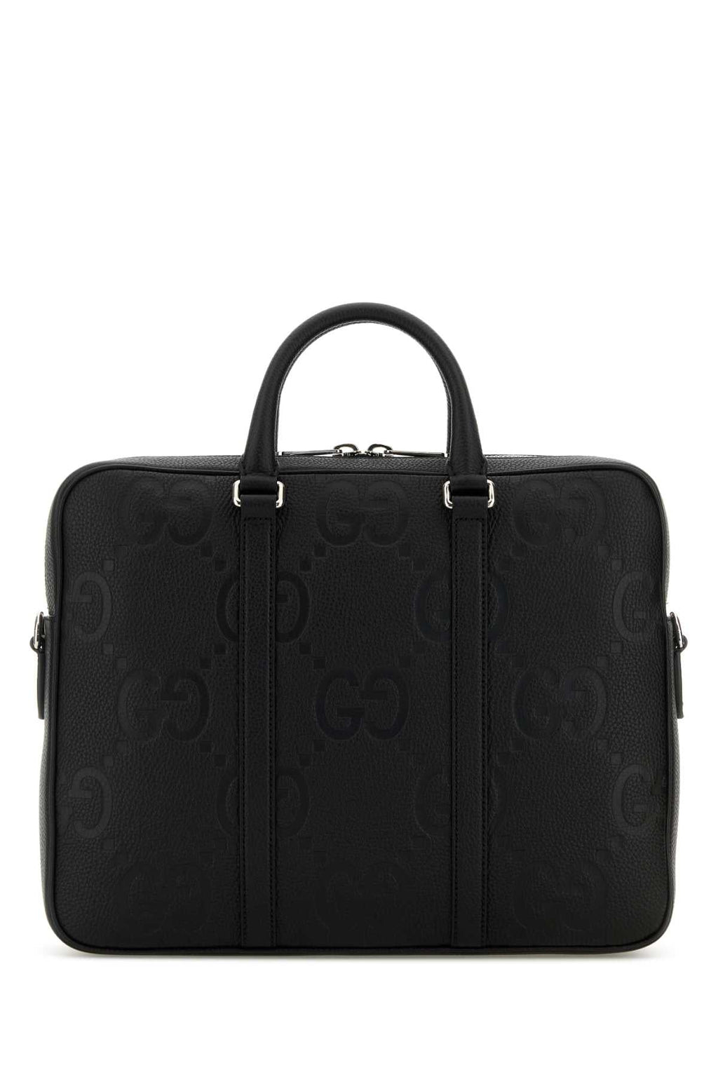 Gucci Men Black Leather Briefcase