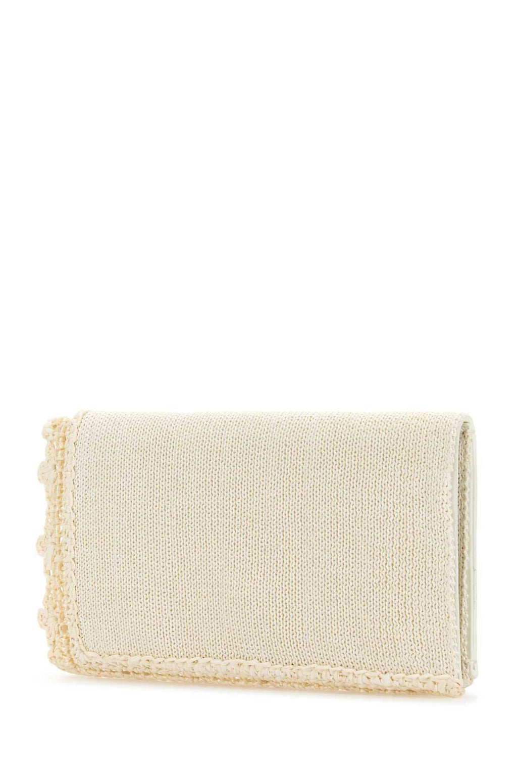 Jw Anderson Women Ivory Crochet Clutch