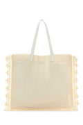 Jw Anderson Women Ivory Crochet Shopping Bag