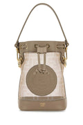Fendi Women Dove Grey Mesh Mini Mon Tresor Bucket Bag