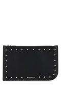 Alexander Mcqueen Men Black Leather Pouch