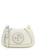 Gucci Women Ivory Leather Small Gucci Blondie Crossbody Bag