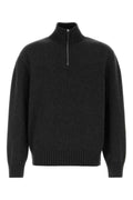 Salvatore Ferragamo Men Slate Cashmere Blend Sweater