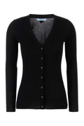 Prada Women Black Cotton Cardigan