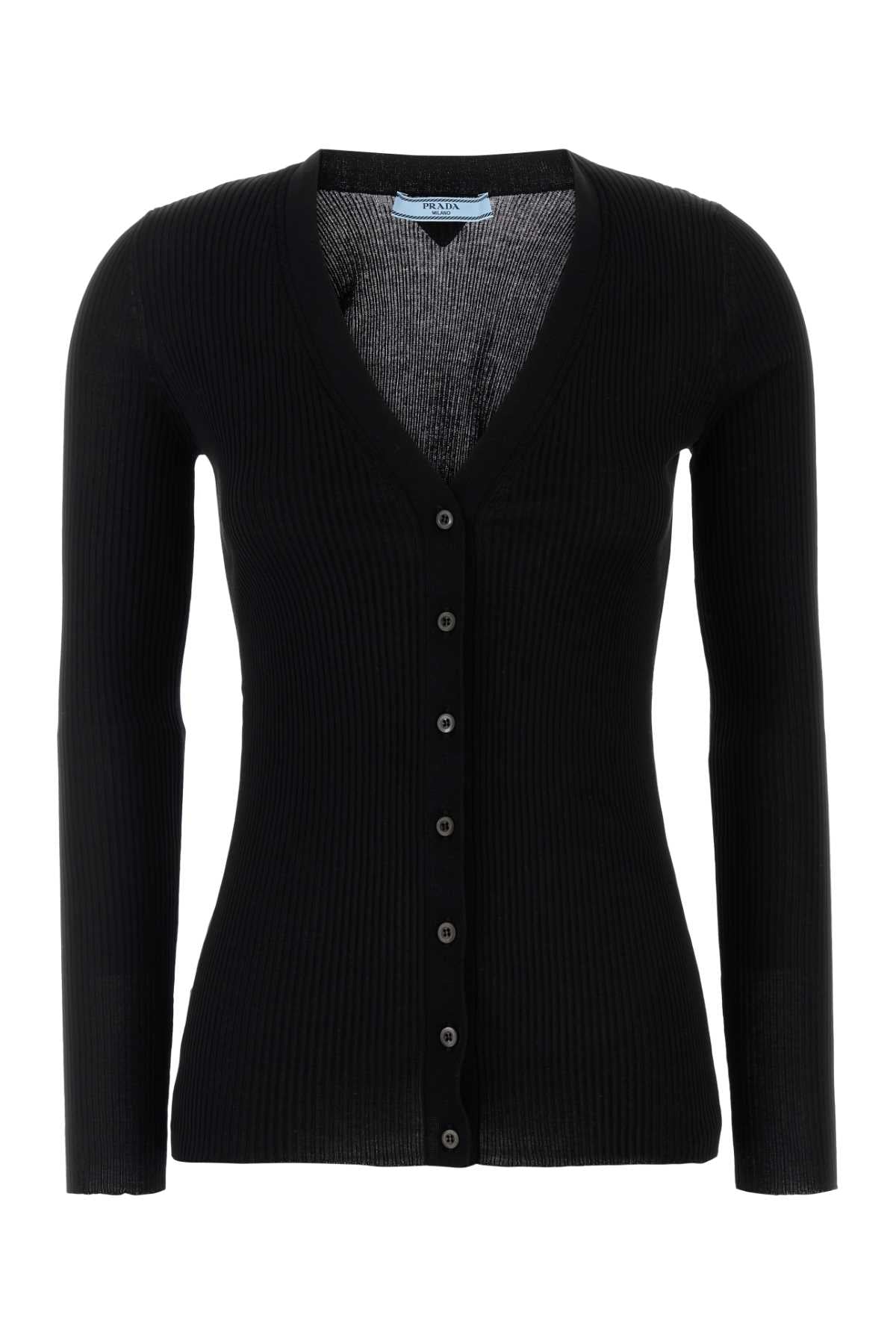 Prada Women Black Cotton Cardigan