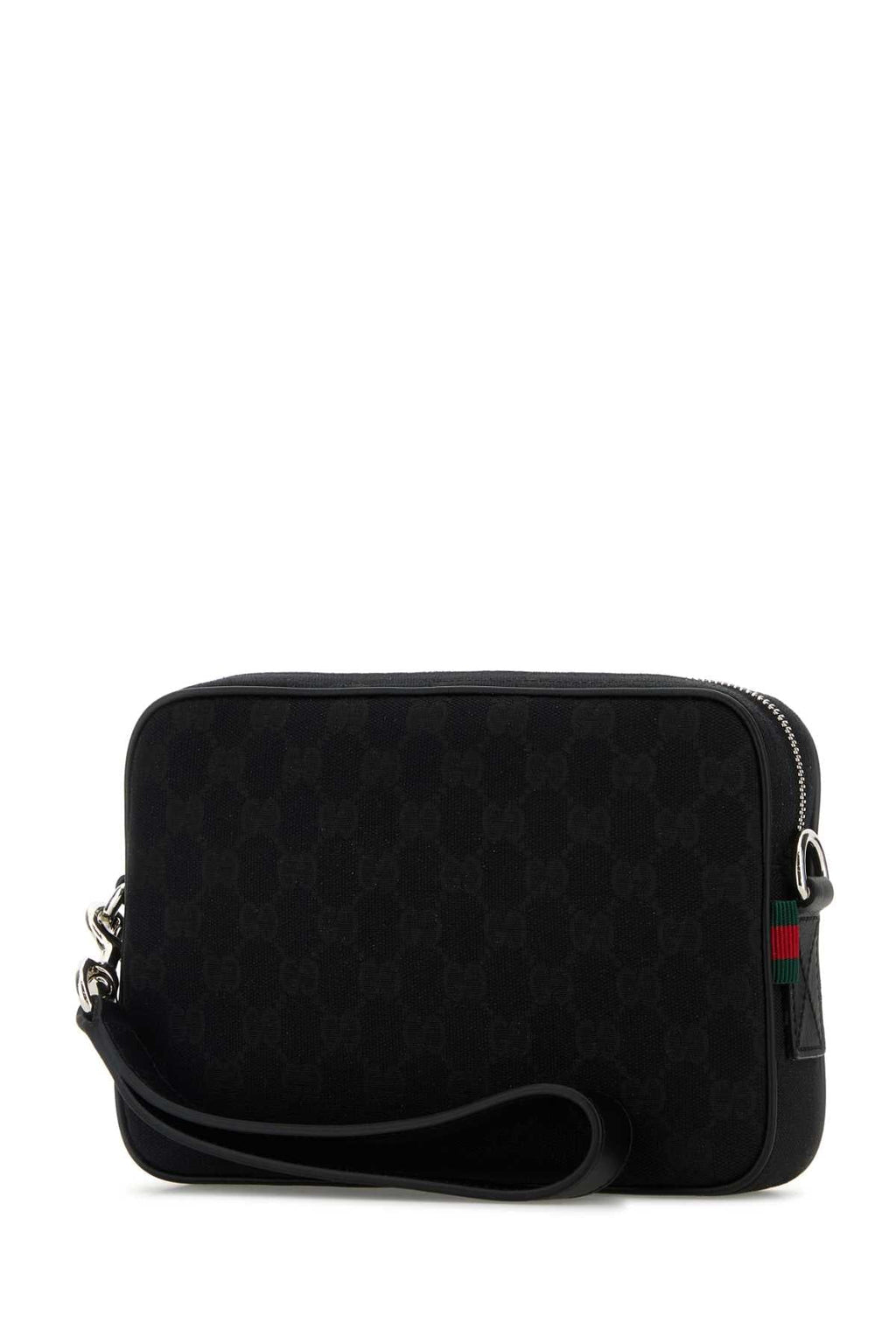 Gucci Men Black Gg Fabric Clutch