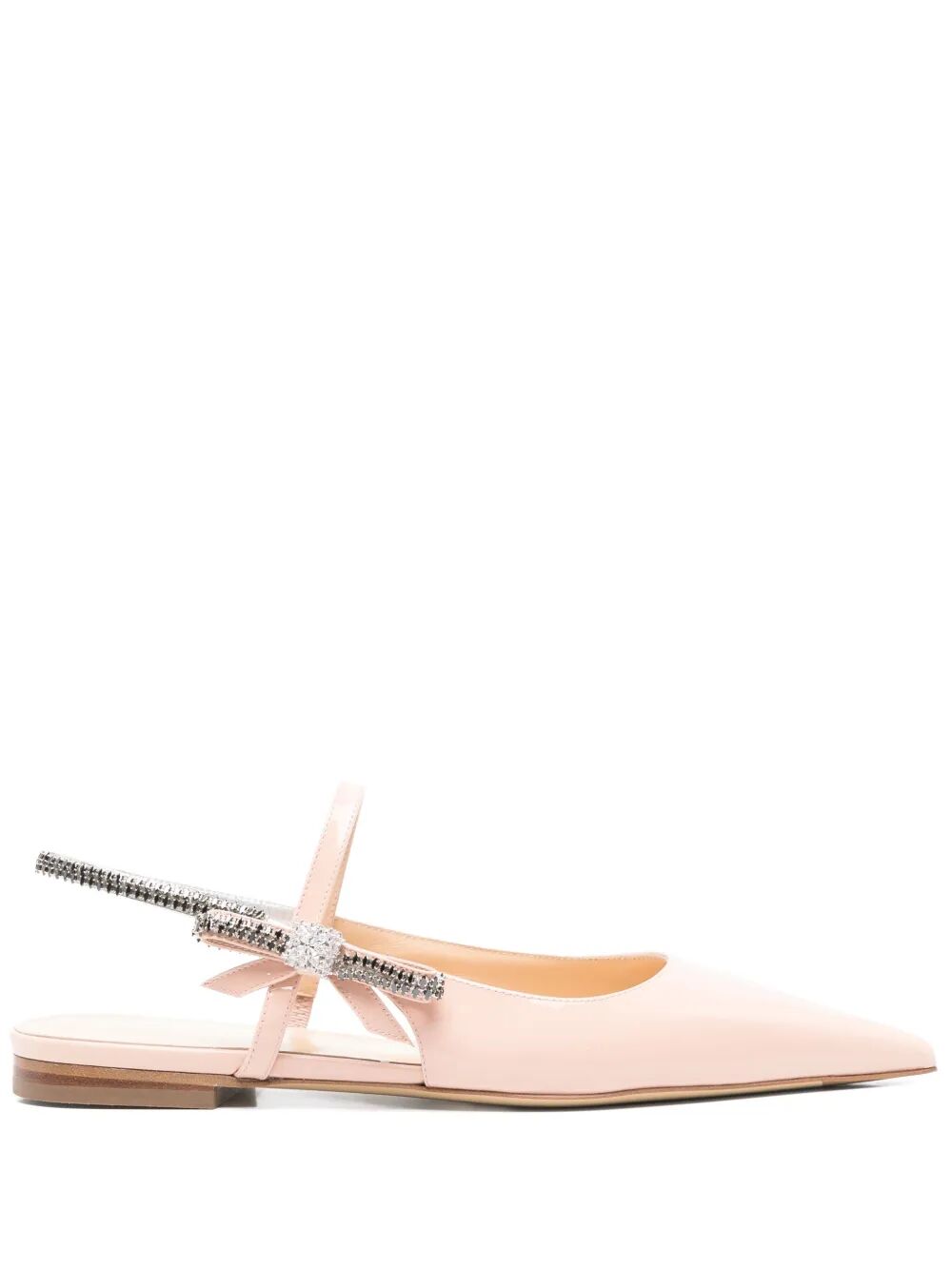 Mach & Mach Women Crystal Cube Slingback Flats 10Mm