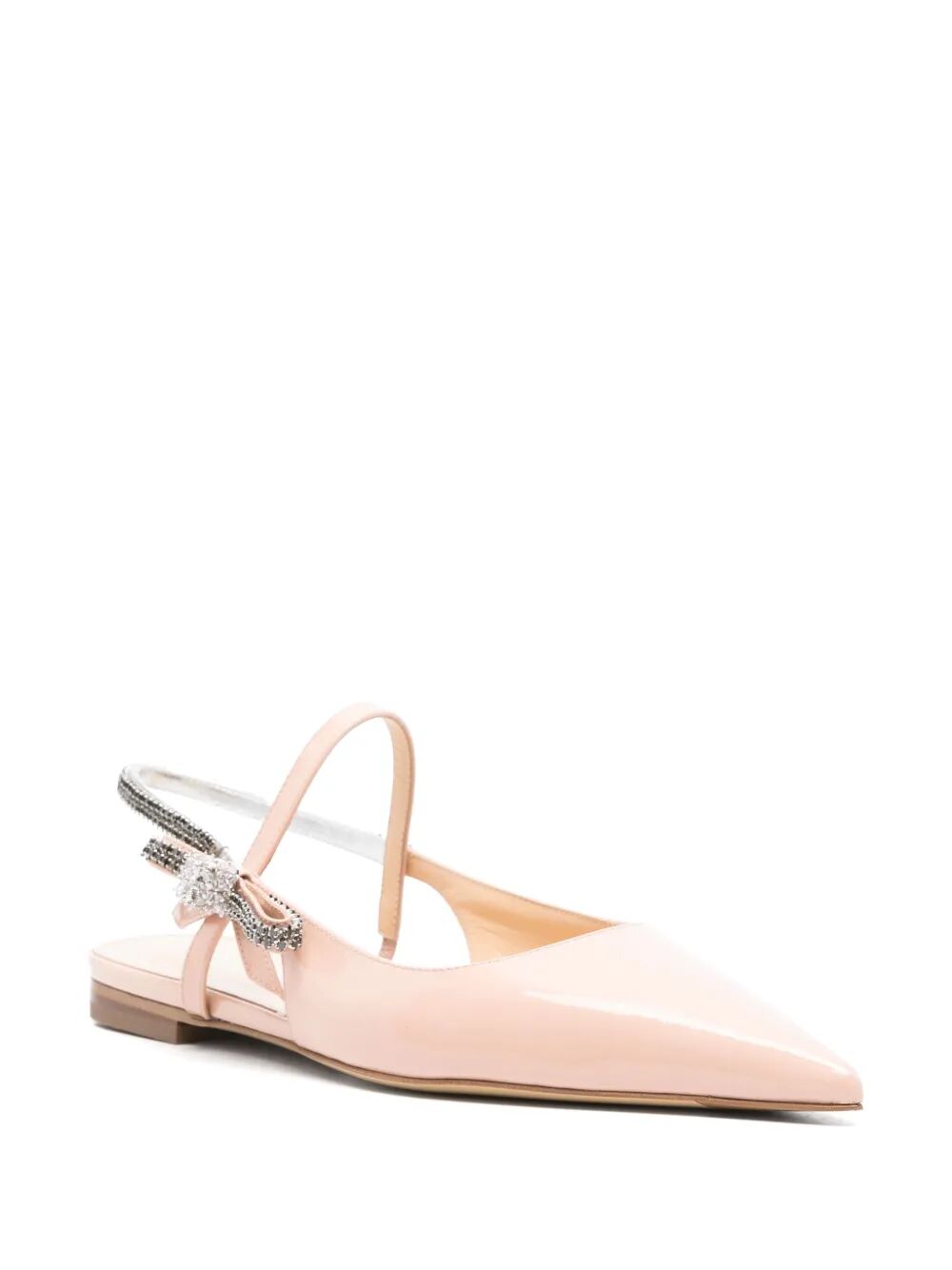 Mach & Mach Women Crystal Cube Slingback Flats 10Mm