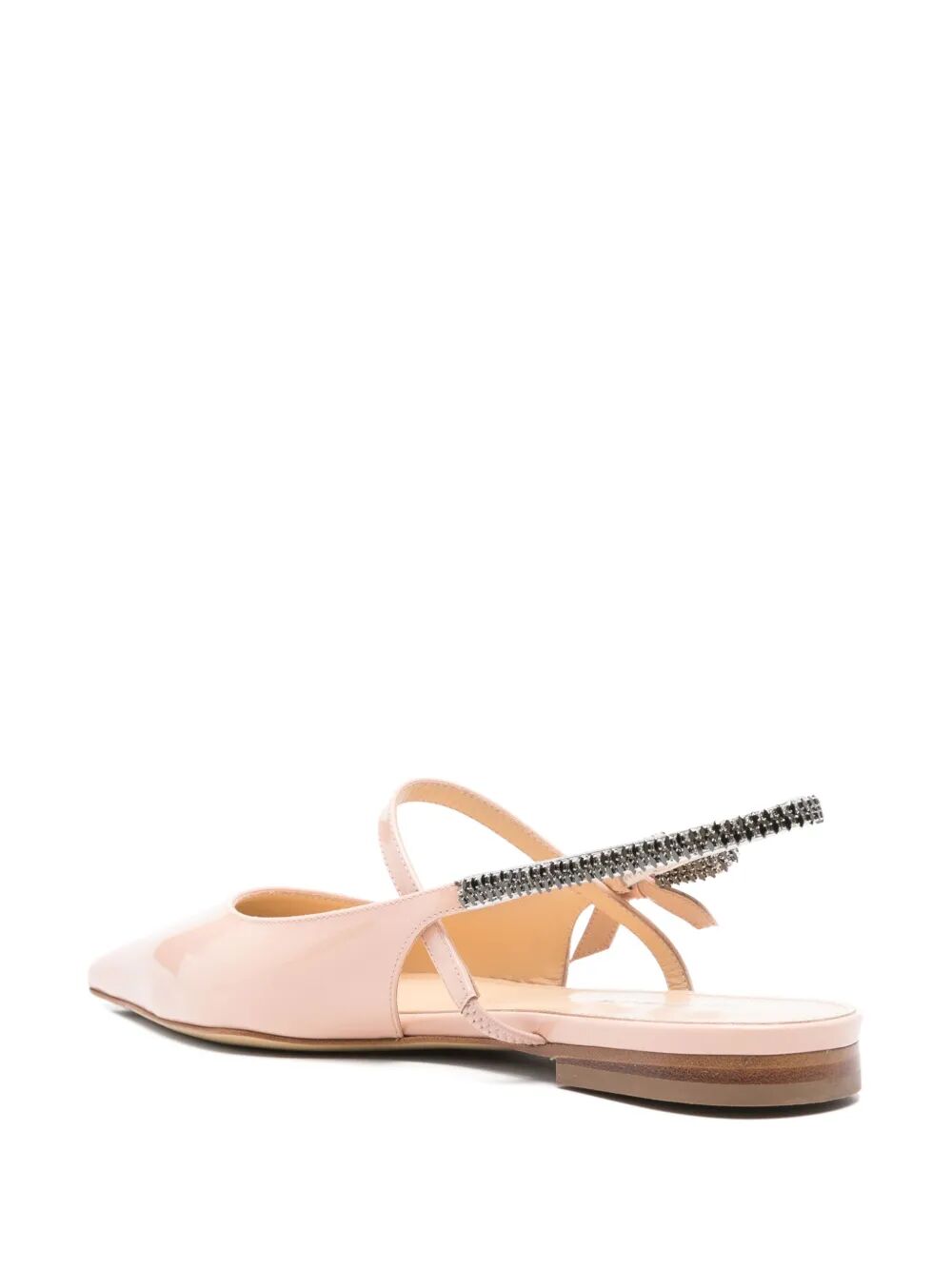 Mach & Mach Women Crystal Cube Slingback Flats 10Mm