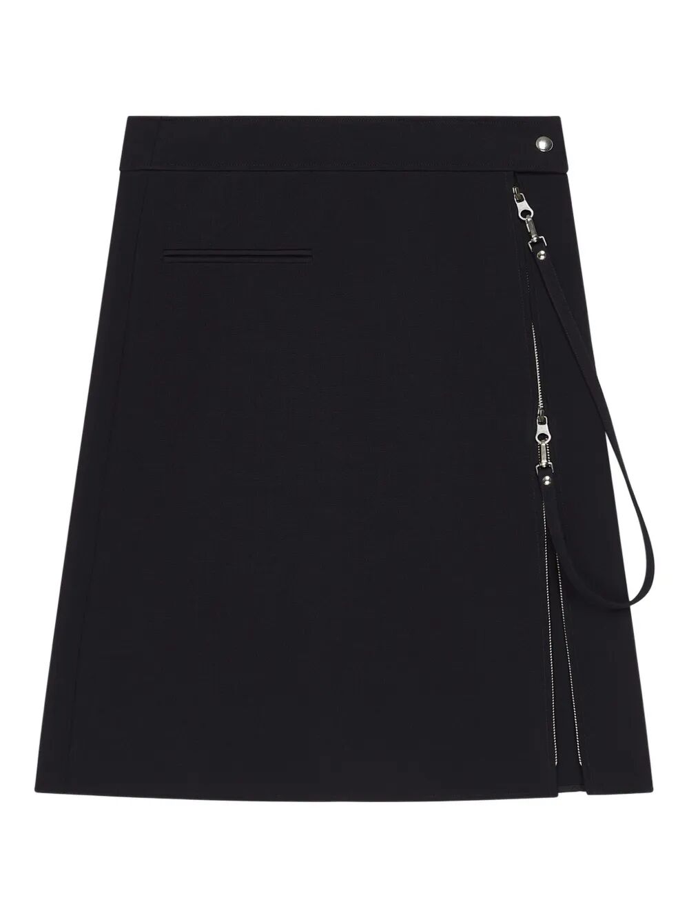 Courreges Women Zipped "Heritage" Crepe Skirt