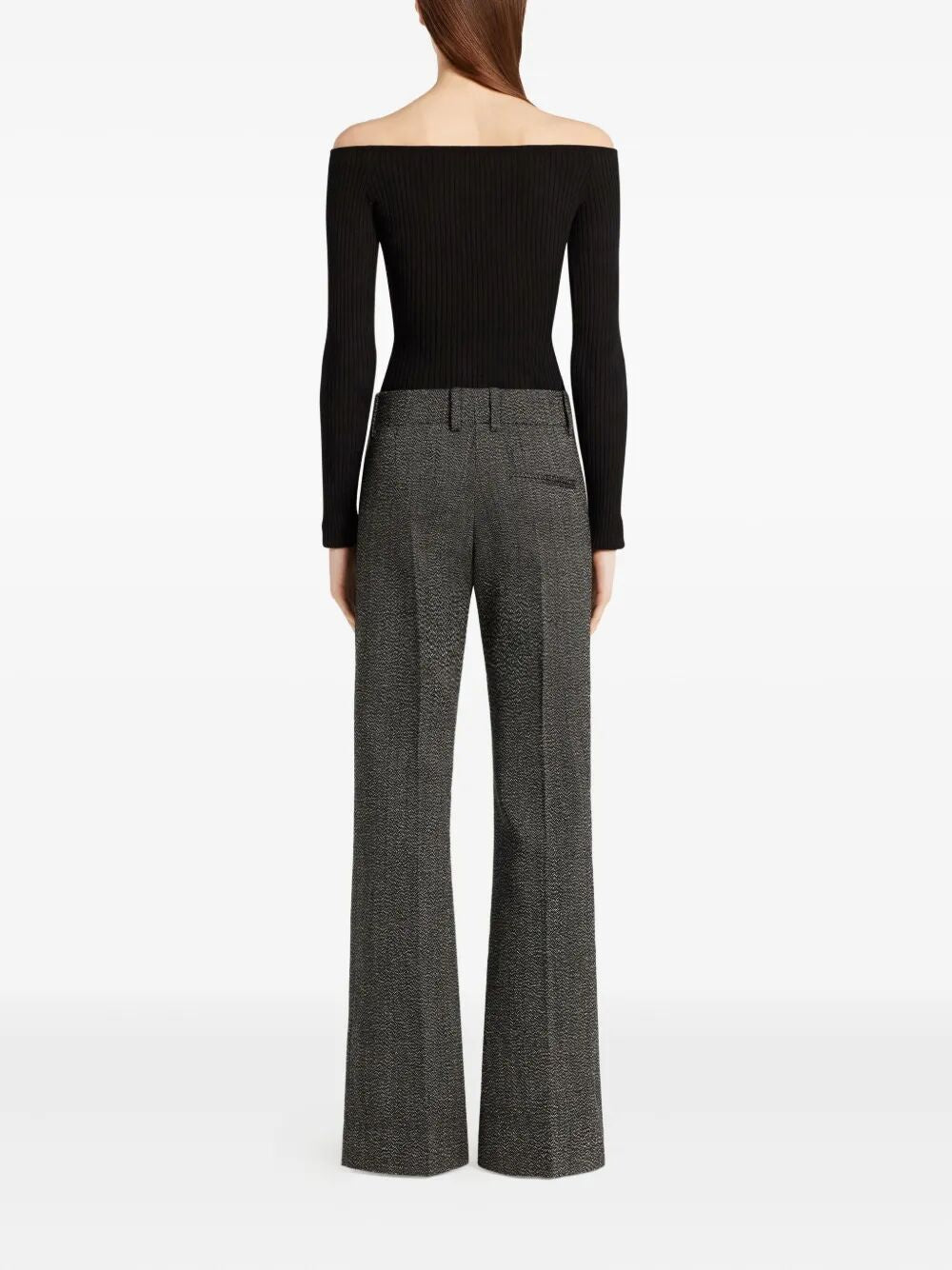 Courreges Women "Off Shoulder" Rib Knit Top