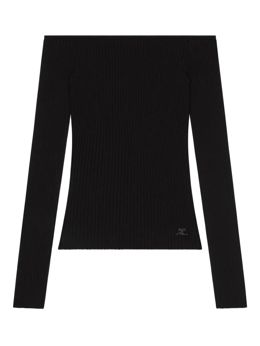 Courreges Women "Off Shoulder" Rib Knit Top
