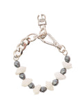 Dolce & Gabbana Women Silver-Colored Bracelet With Shell And Logo Charm In Brass Woman