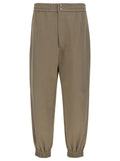 Alexander Mcqueen Men Beige Cargo Pants With Elastic Waistband In Cotton Man