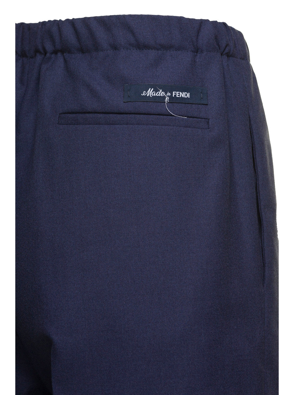 Fendi Men Blue Straight Pants In Wool Man