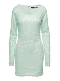 Rotate Women Mini Green Dress With All-Over Sequins In Recycled Fabric Woman