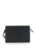 Gucci Men Super Mini Crossbody Bag With Logo Patch In Leather Man