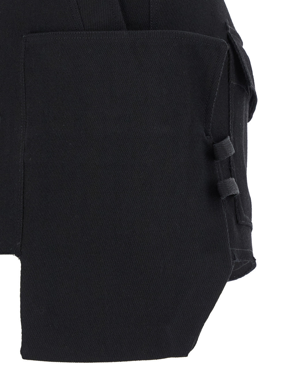 Rick Owens Women 'Stefan' Black Mini-Skirt With Patch Pockets In Wool Woman