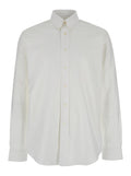 Givenchy Men White Shirt With Logo Embroidered On The Front In Cotton Man