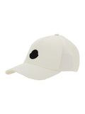 Moncler Men White Baseball Cap With Logo Patch On The Front In Cotton Man