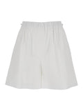 Max Mara Women 'Antiope' White Shorts With Elastic Waist And Drawstring In Cotton Woman