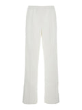 Gucci Women White Pants With Elastic Drawstring Waist In Tech Fabric Woman