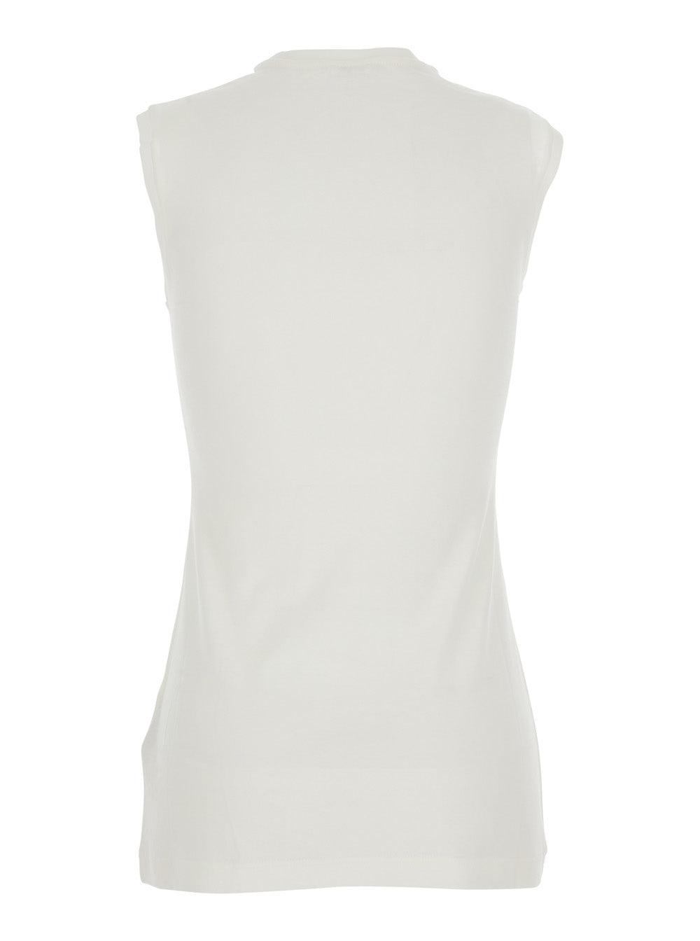 Jil Sander Women Multicolor Crewneck Top With Three-Layer Design And Side Logo In Cotton Woman