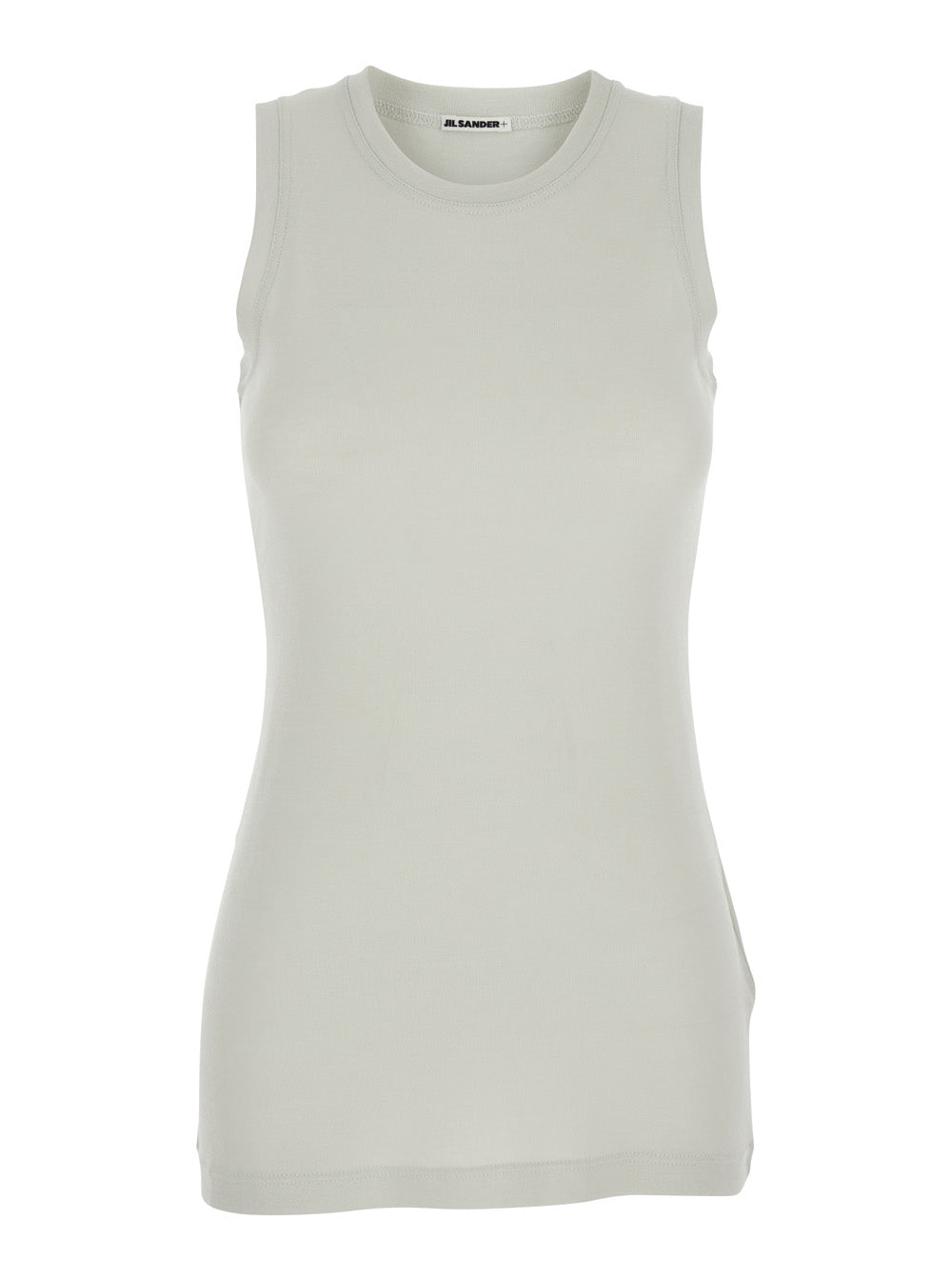 Jil Sander Women Multicolor Crewneck Top With Three-Layer Design And Side Logo In Cotton Woman