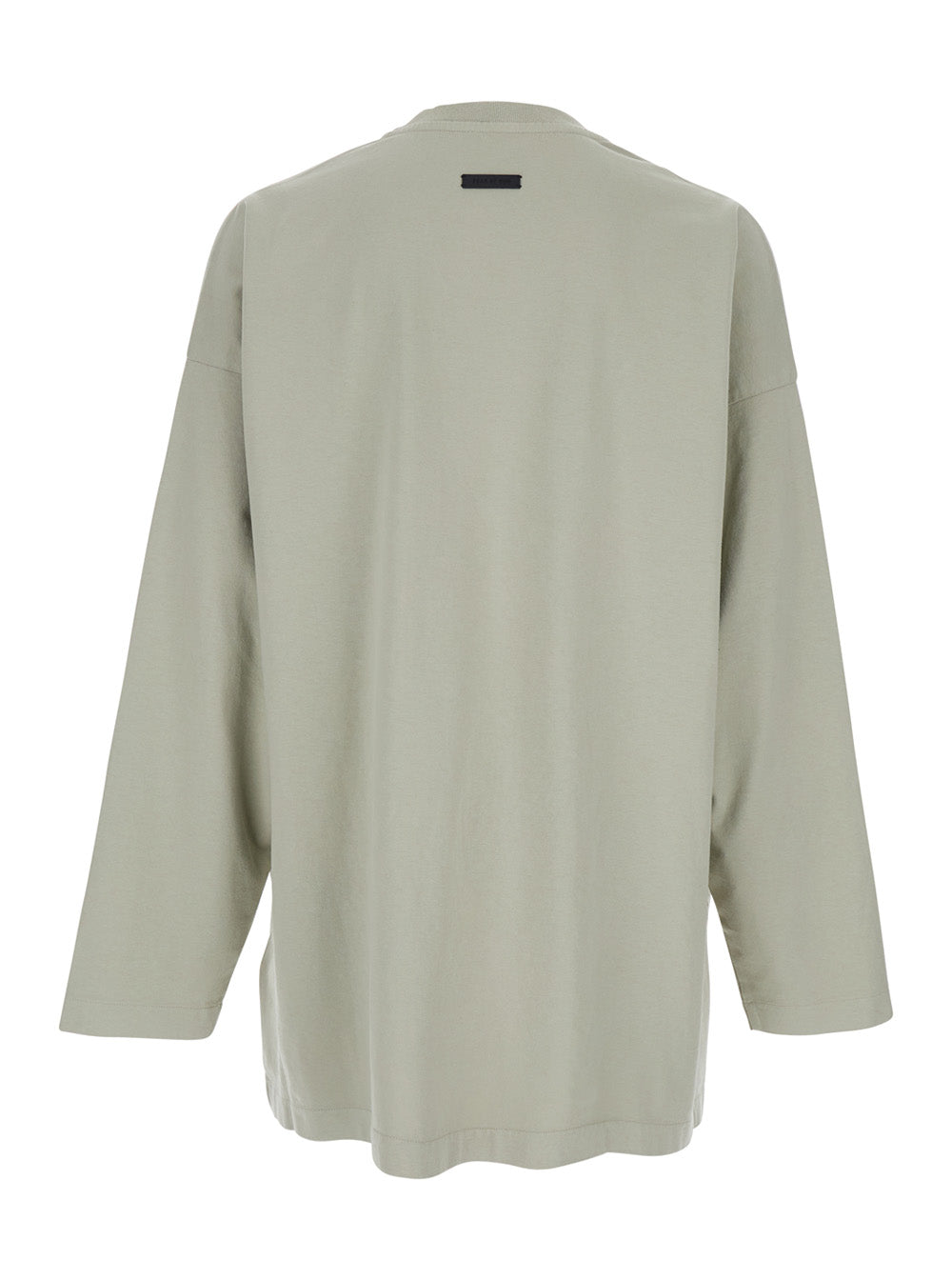 Fear Of God Men Grey T-Shirt With Eternal Print On The Front And Logo Patch On The Back In Cotton Man