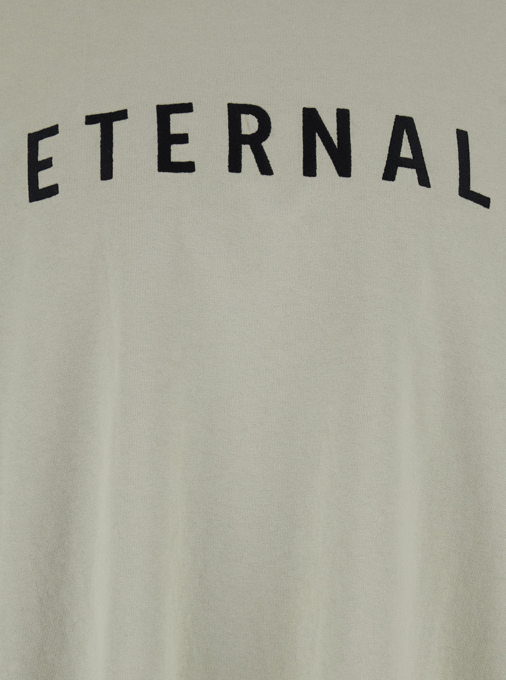 Fear Of God Men Grey T-Shirt With Eternal Print On The Front And Logo Patch On The Back In Cotton Man