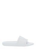 Valentino Garavani Men Whitesandals With Open Toe And Embossed Logo In Rubber Man
