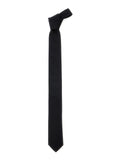 Dolce & Gabbana Men Black Tie With Single Loop On The Rear In Silk Man