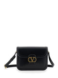 Valentino Garavani Men Black Shoulder Bag With Vlogo Detail On The Front In Leather Man