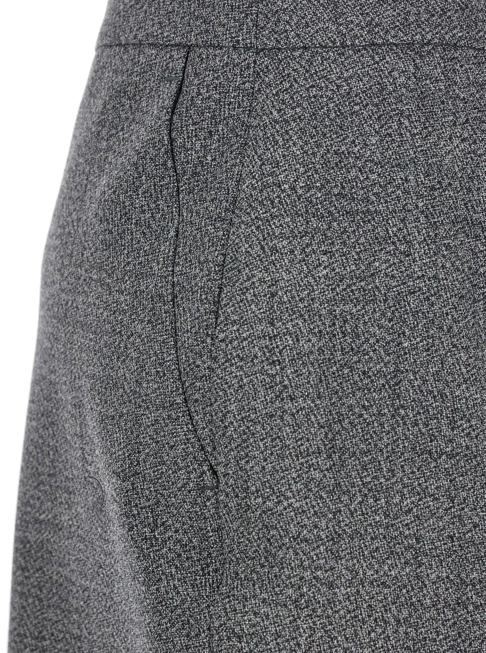 Alexander Mcqueen Women Grey Skirt With Button Closure In Wool Woman
