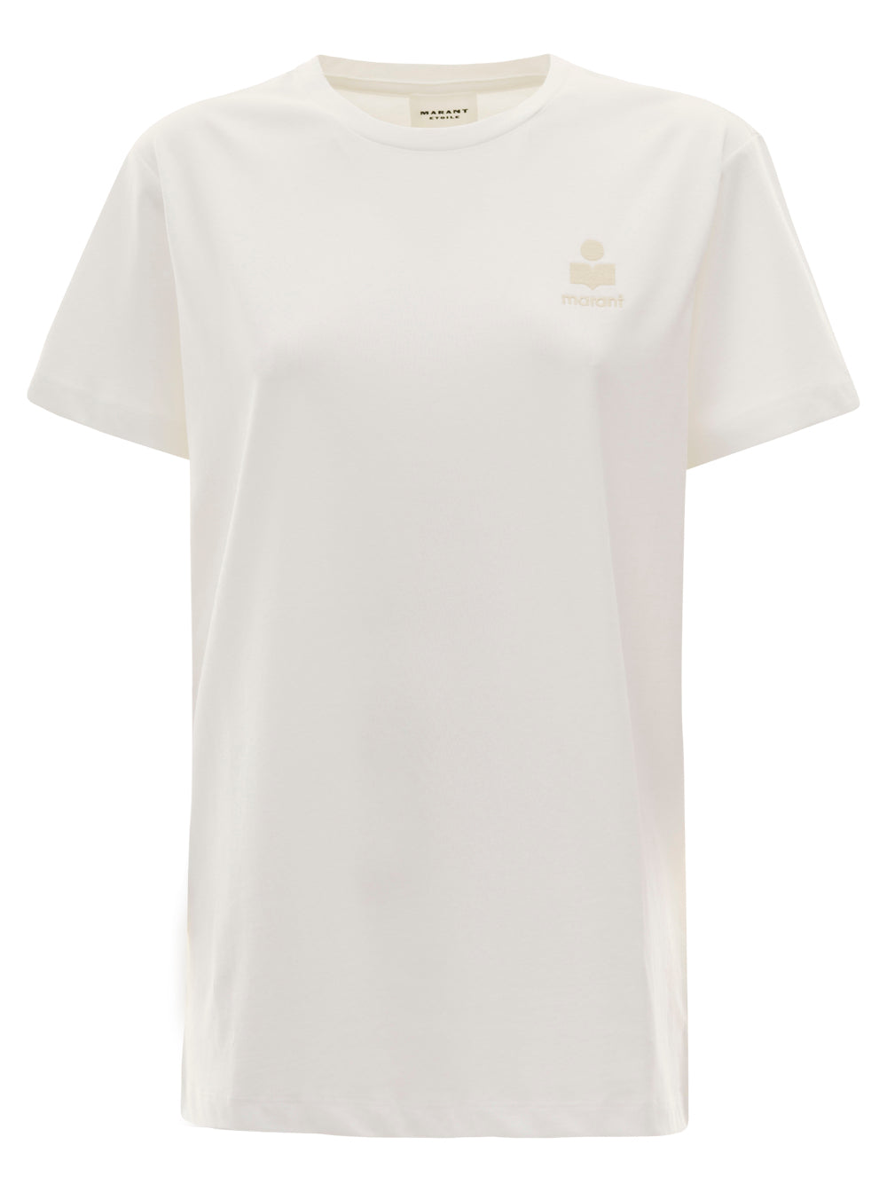 Isabel Marant Etoile Women T-Shirt 'Aby' Crew Neck With Small Print In White Women