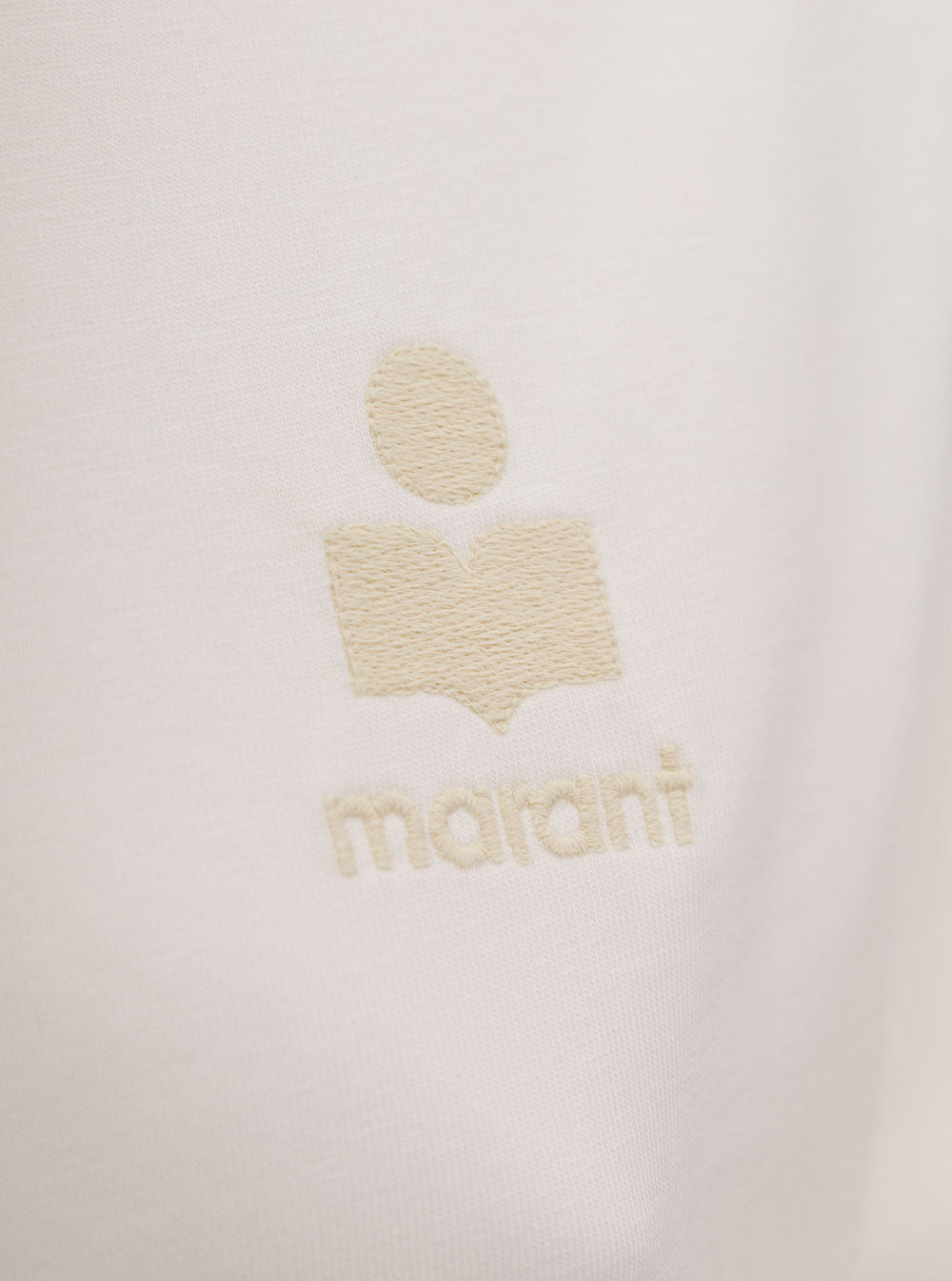 Isabel Marant Etoile Women T-Shirt 'Aby' Crew Neck With Small Print In White Women