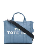 Marc Jacobs Women Shopper Tote 'The Traveller' In Blue Canvas With Logo Print
