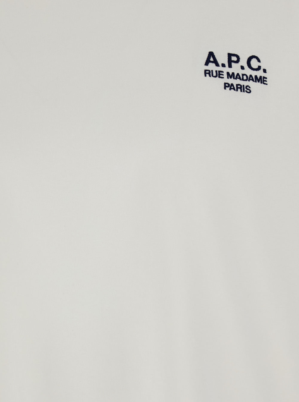 A.P.C. Men White T-Shirt With Embroidered Logo On The Front In Cotton Man