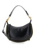 Isabel Marant Women Shoulder Bag 'Naoko' With Removable Strap And Logo Lettering Imprinted On The Front In Black Leather For Women